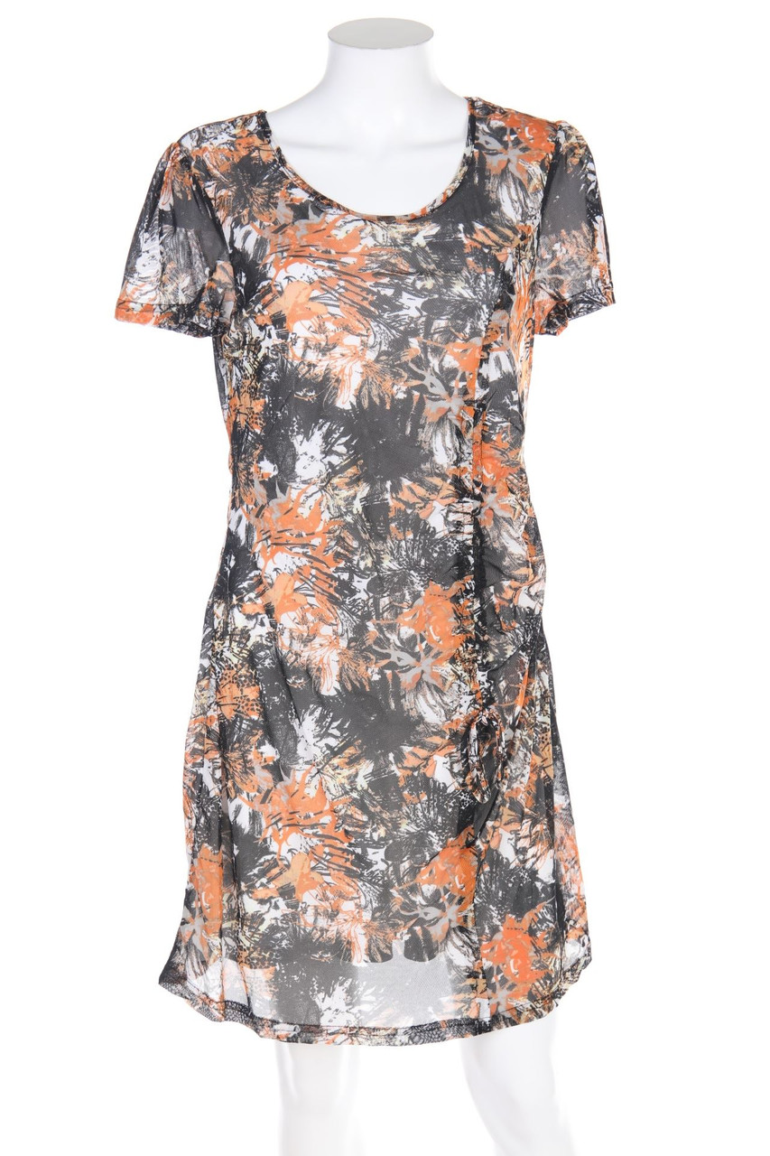 No Label - Mesh-dress with Print - M