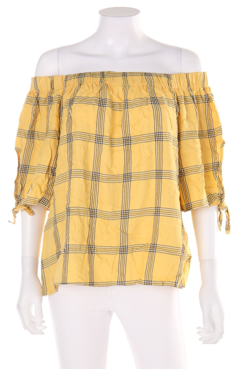 orsay - Off-the-shoulder blouse, Checked - D 38