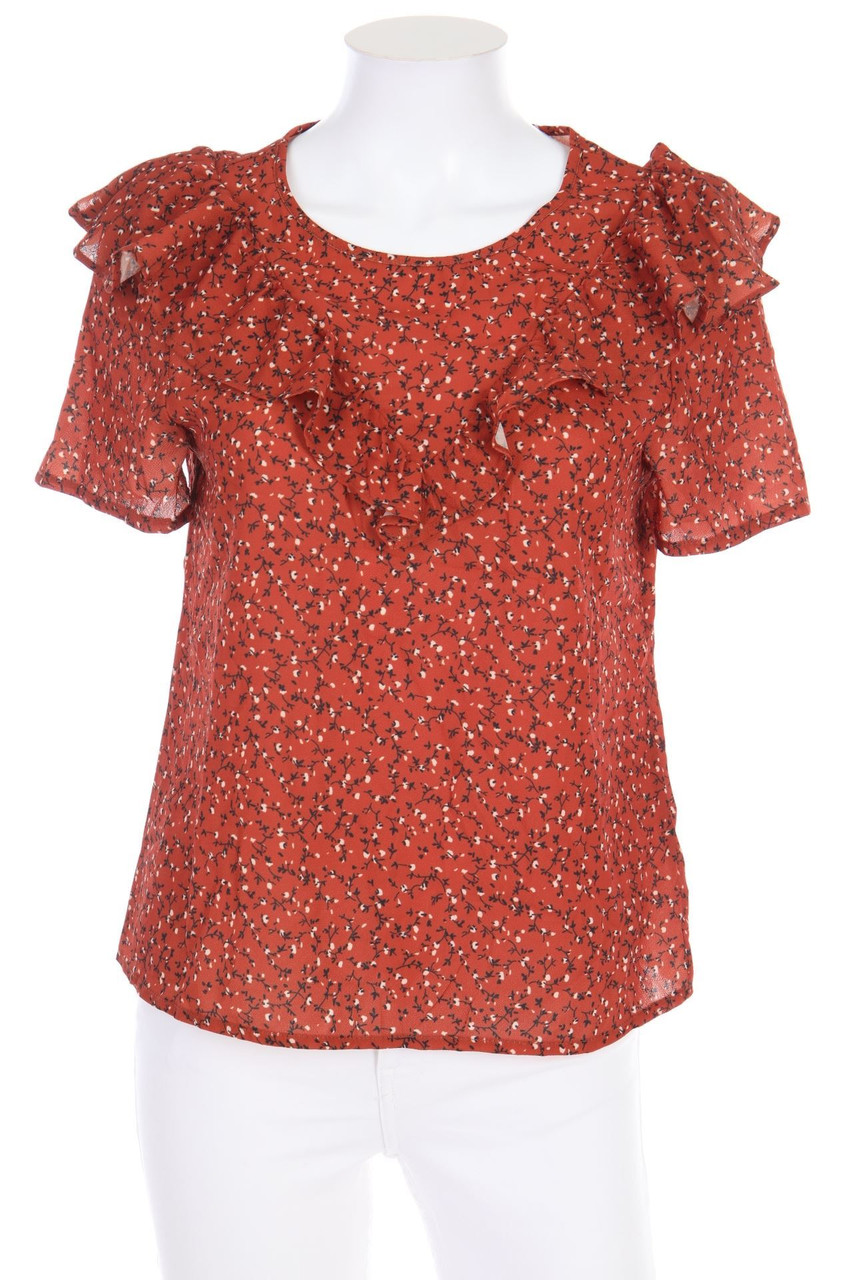 LA REDOUTE - Kurzarm-Bluse mit floralem Muster mit Volants - D 36