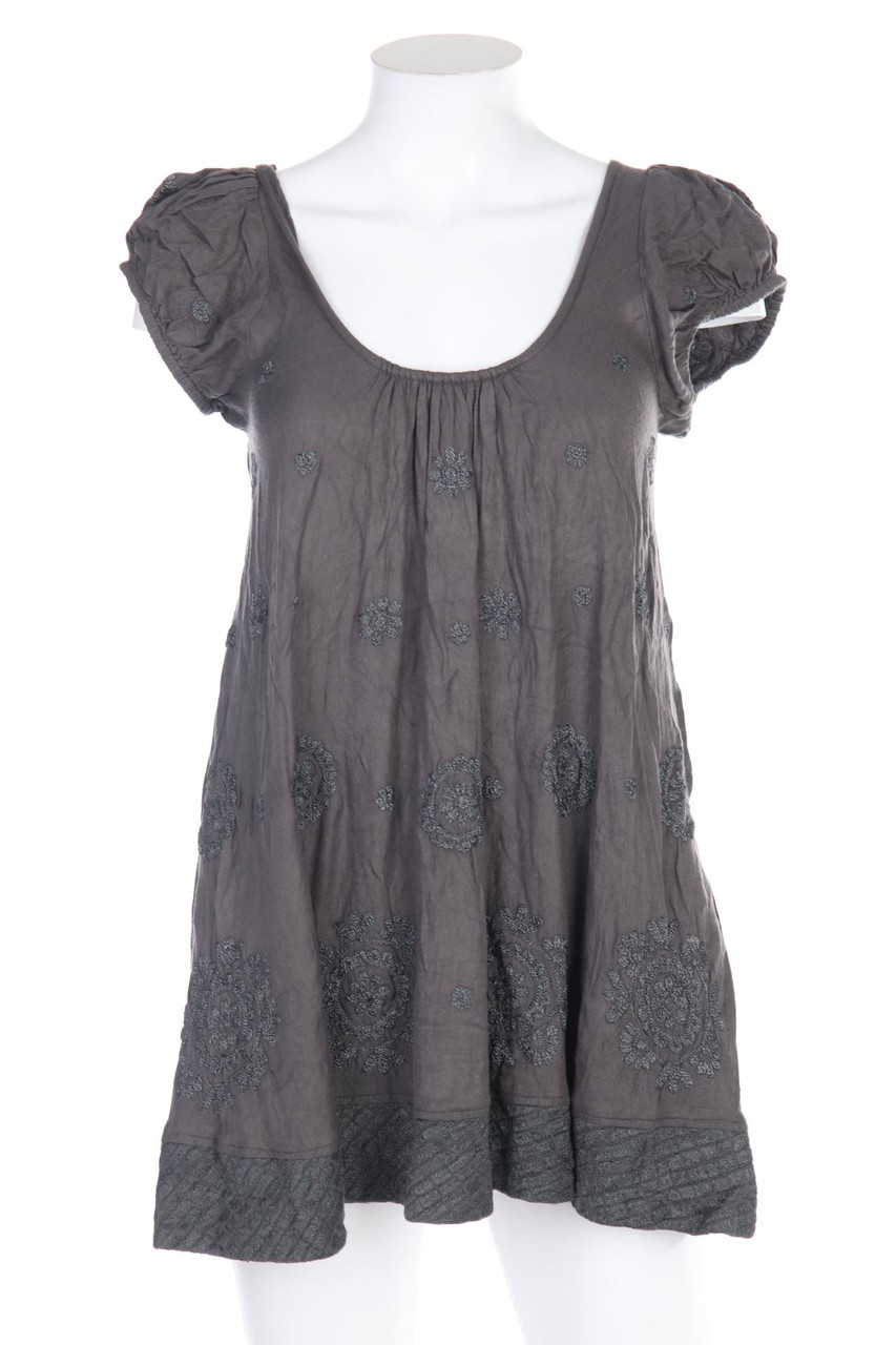 ANTIK BATIK - Kurzarm-Bluse mit Stickereien - M