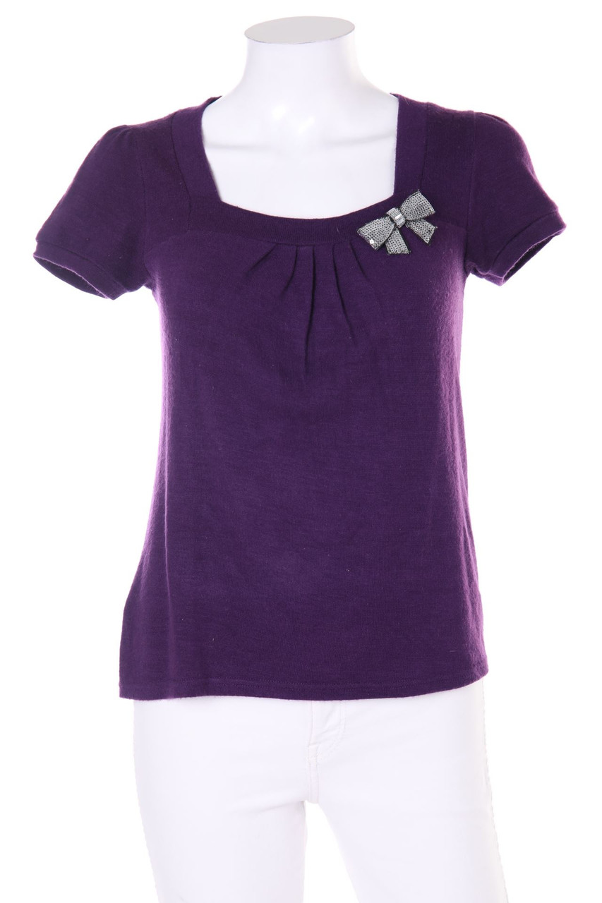 VERT de RAGE - Strick-Pullover mit Falten - S