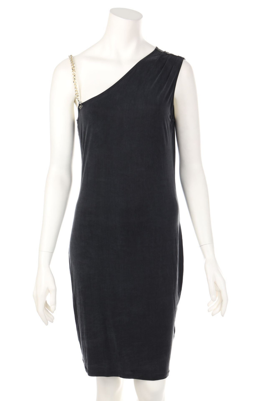 LIU JO - Kleid mit asymmetrischem Schnitt mit Logo-Plakette - D 38