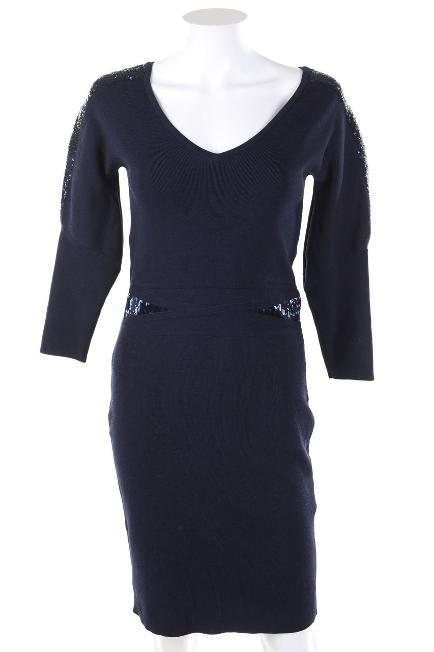 MORGAN - Knit Dress with Sequins - L