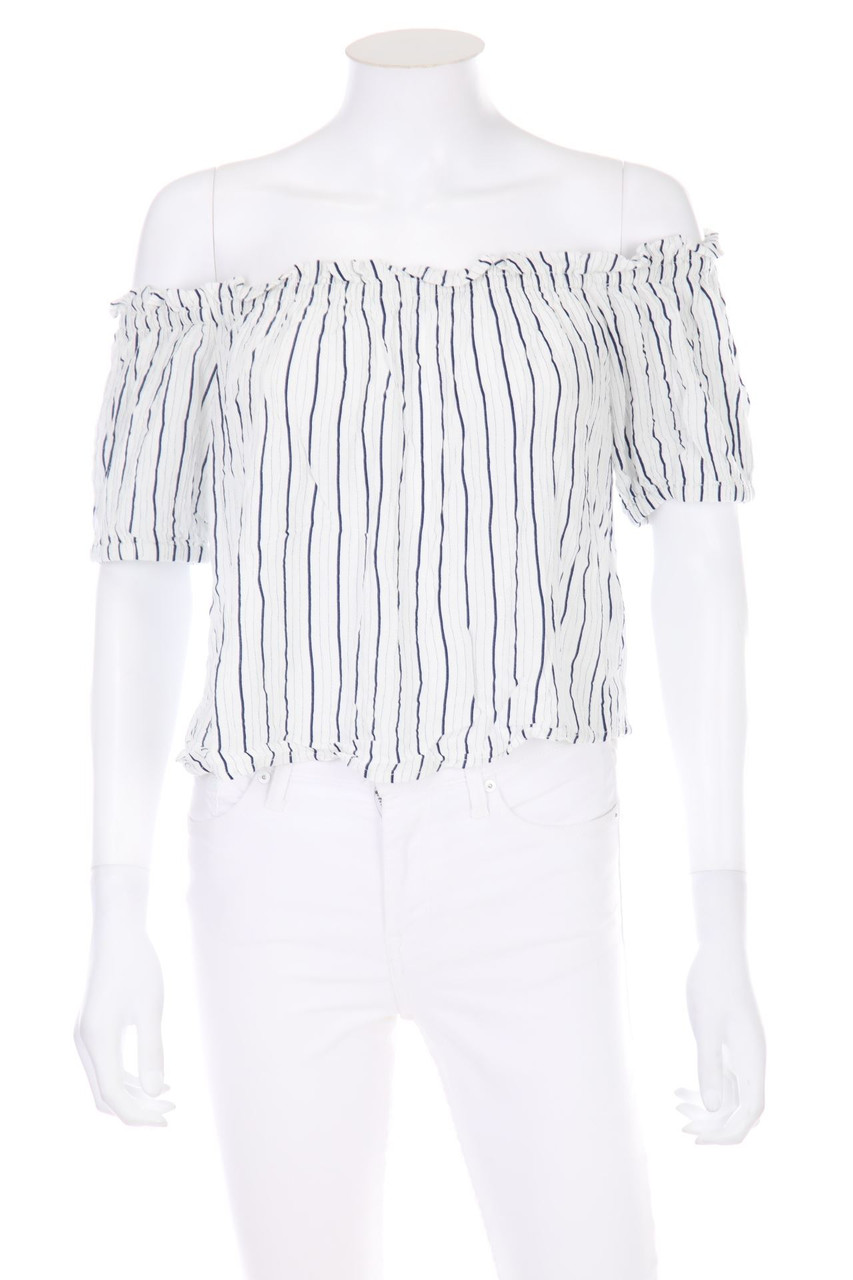 Bershka - Off-the-shoulder blouse with Stripes - L
