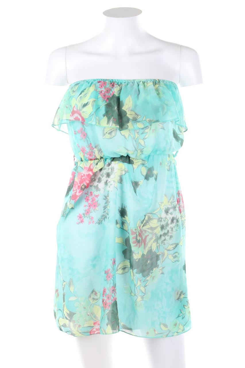 zebra - Chiffon-Dress with Flower Print - XS