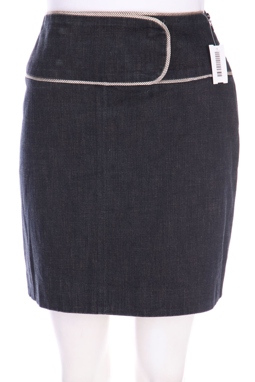 SECONDHAND - Denim Mini Skirt with Piping - D 30-32