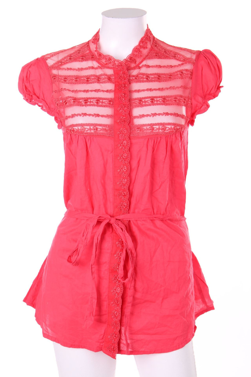 ESPRIT de corp - Bluse mit Spitzen-Einsatz - M