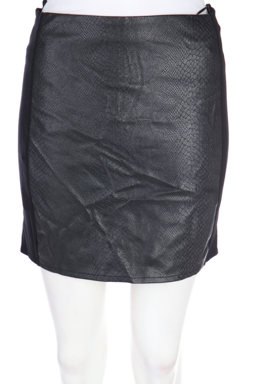 MANGO SUIT - Minirock mit Kunstleder-Details - S