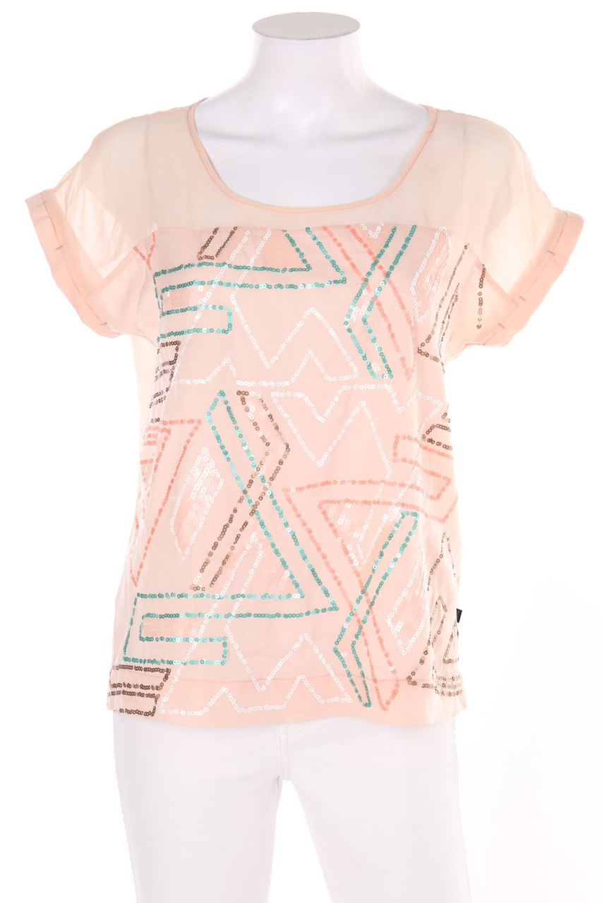 DEPT - Shortsleeve Blouse with Sequins - S