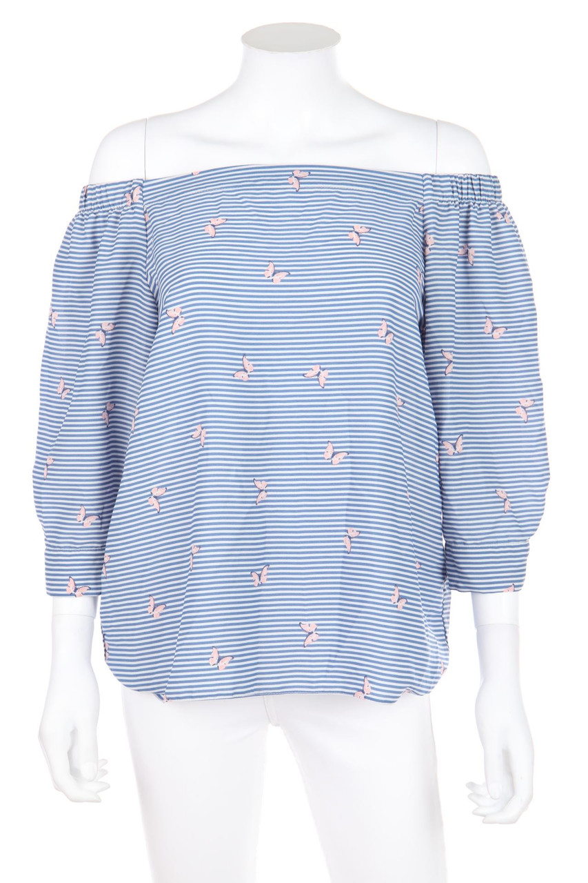 DOROTHY PERKINS - Carmen-Bluse mit Streifen - D 38