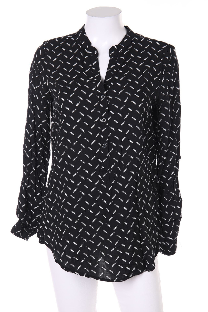 Chicorée - Print-Blouse with Roll-up Sleeves - S