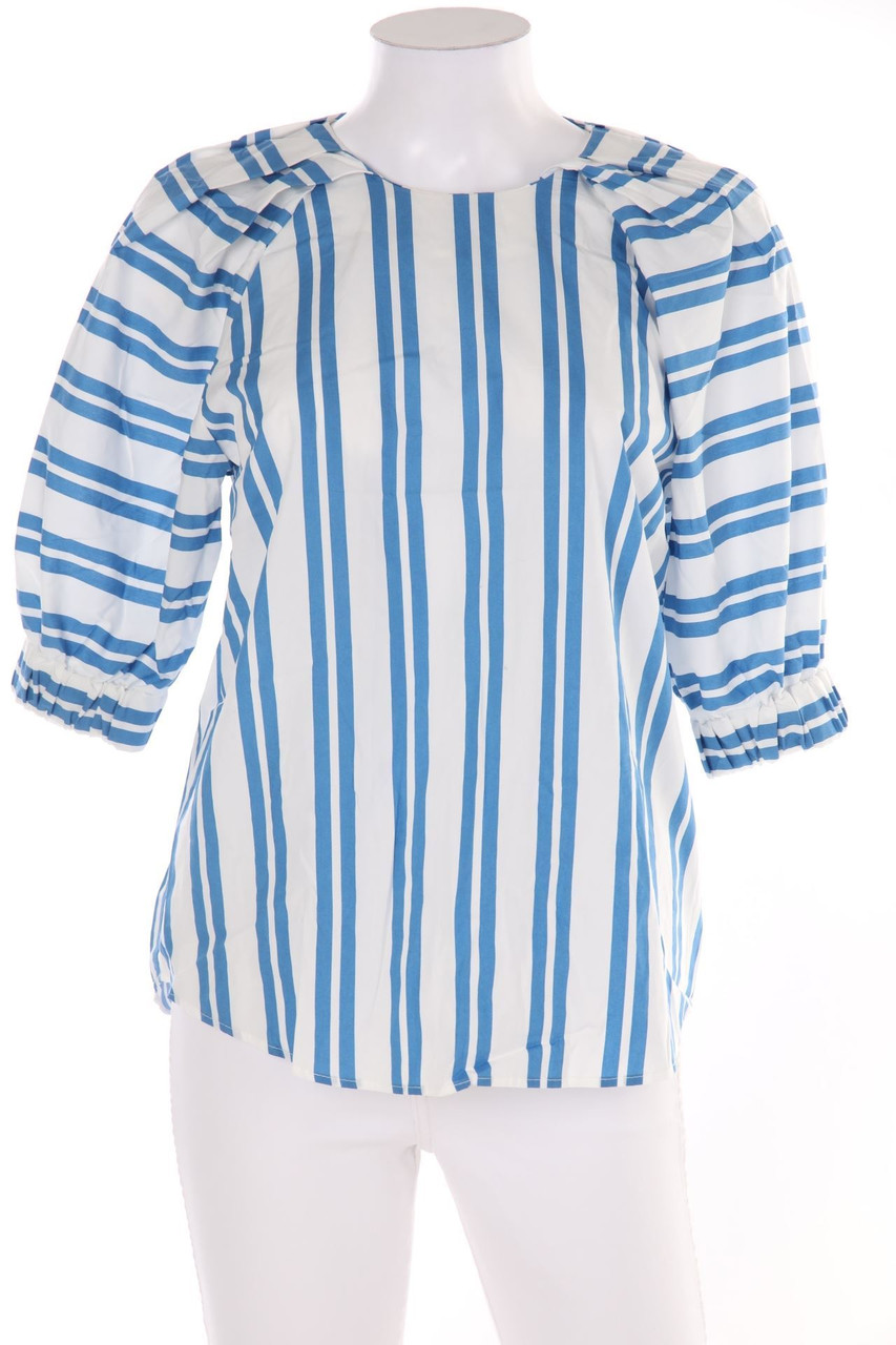 H&M - Kurzarm-Bluse mit Falten - D 40