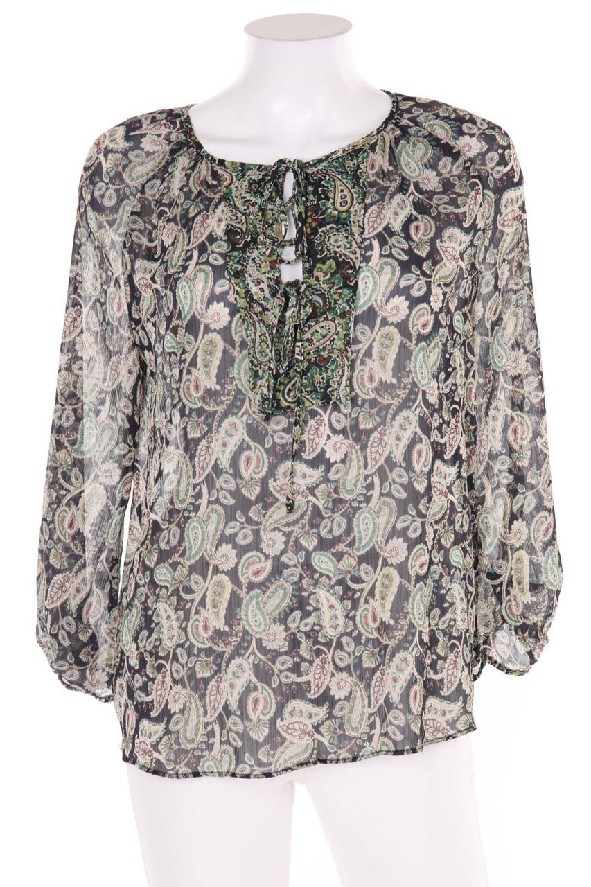 ZARA - Chiffon-Tunika-Bluse mit floralem Muster - XS