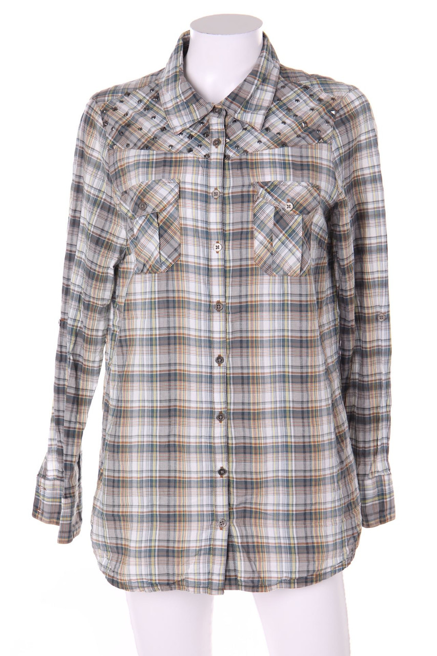 VERO MODA - Bluse mit Karo-Muster - L