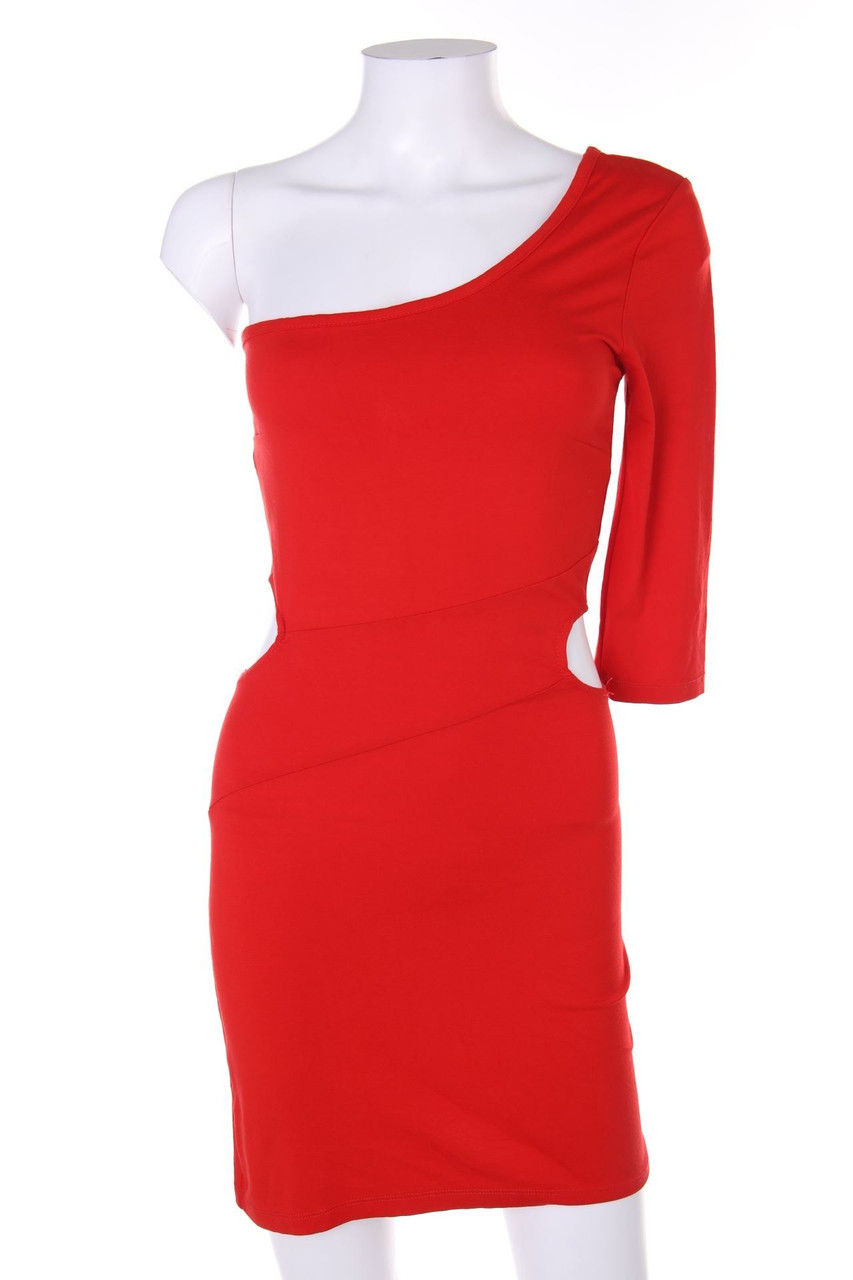 FSBN - One shoulder-Party Dress, Jersey with Cut-outs - M