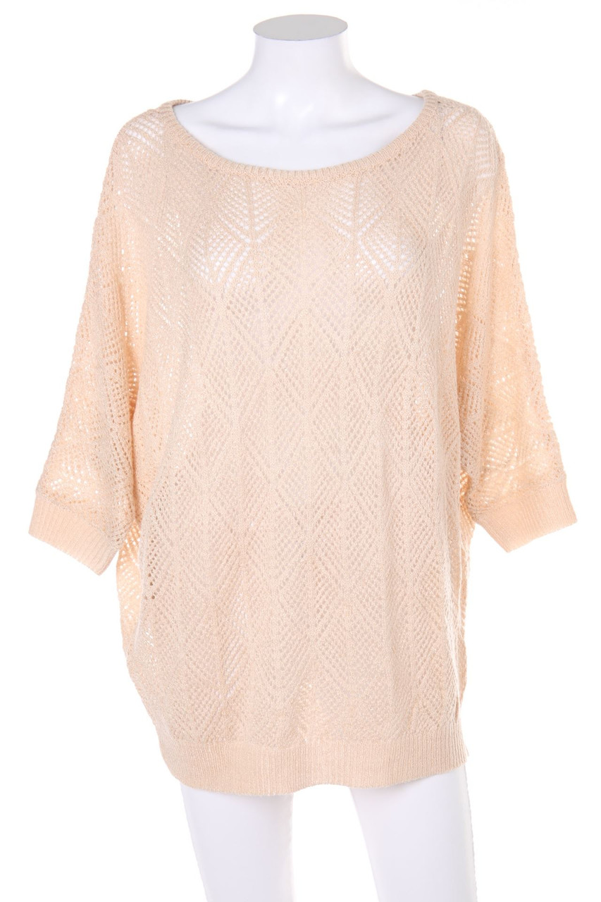 AMISU - Glitzer-Strick-Pullover - L