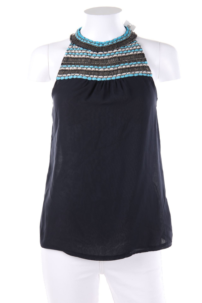 ZARA TRF - Blusentop mit Perlen - XS