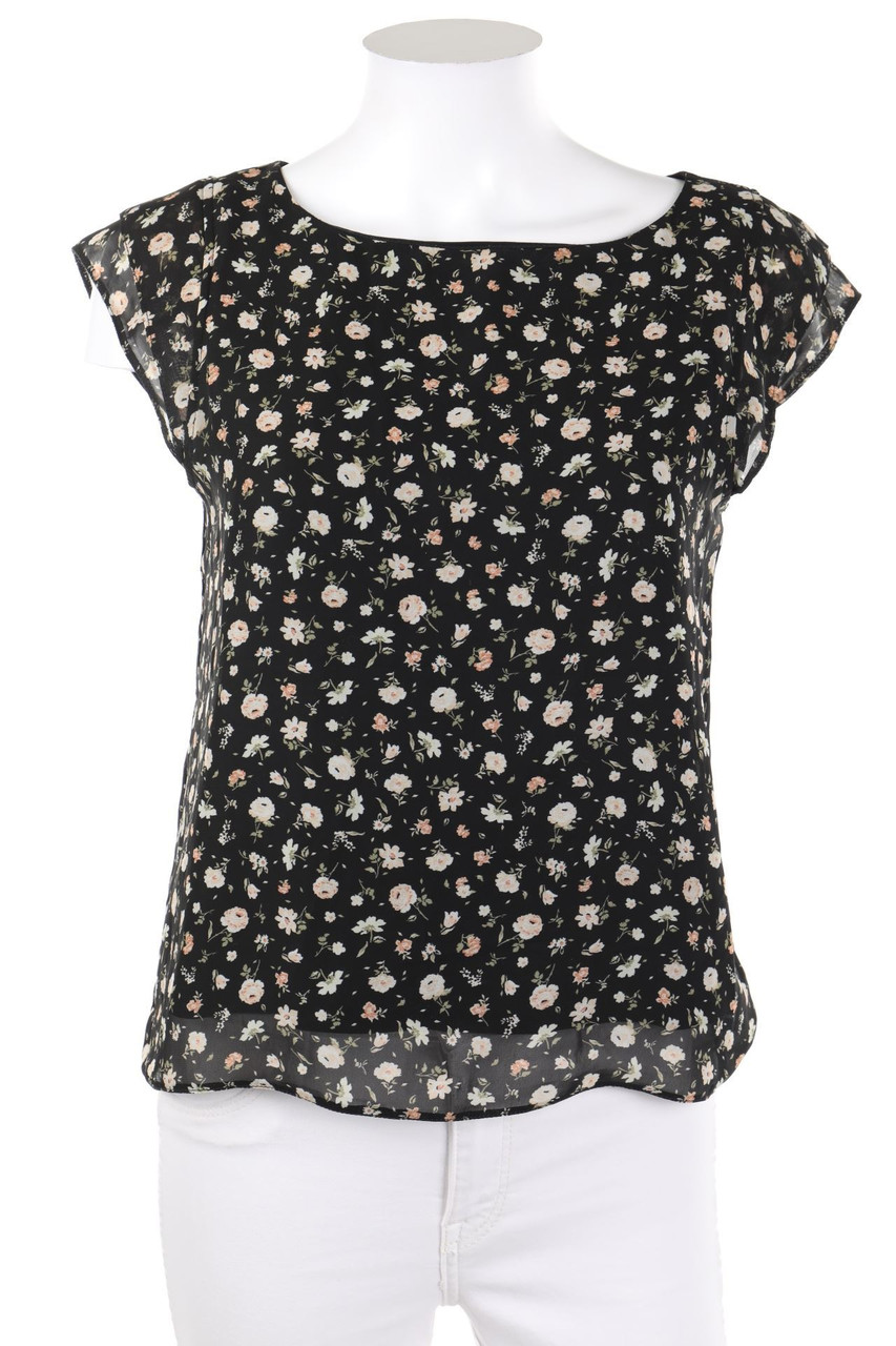 CLOCKHOUSE by C&A - Kurzarm-Bluse mit floralem Muster - D 36