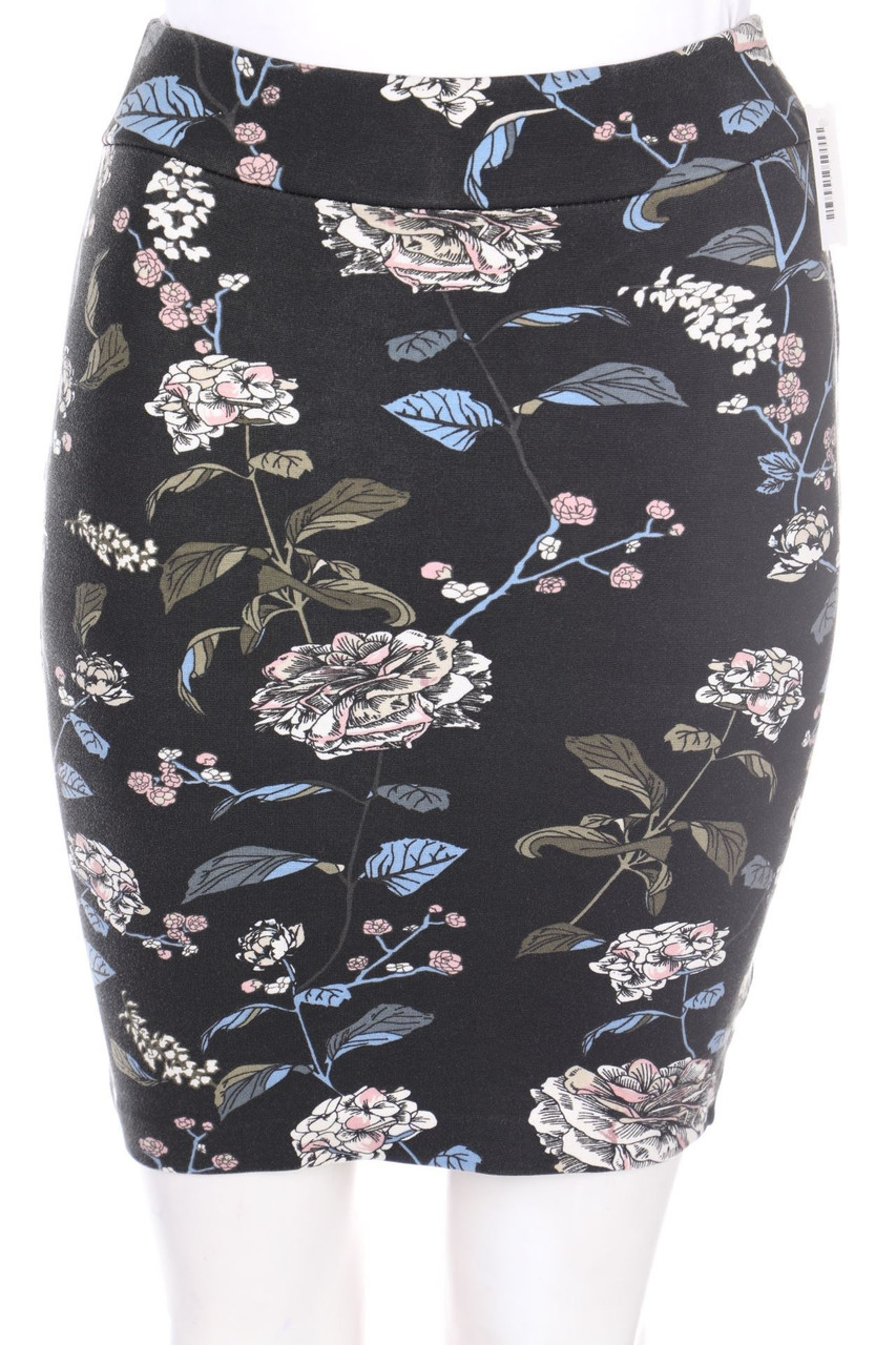 AMISU - Minirock aus Jersey mit Blumen-Print - D 34