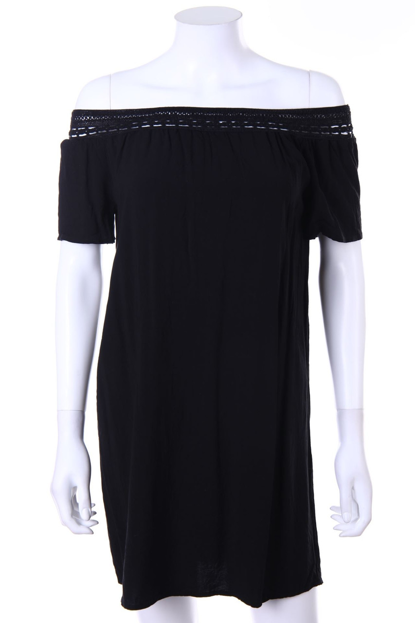 JACQUELINE de YONG - Carmen-Kleid mit Häkelspitze - D 36