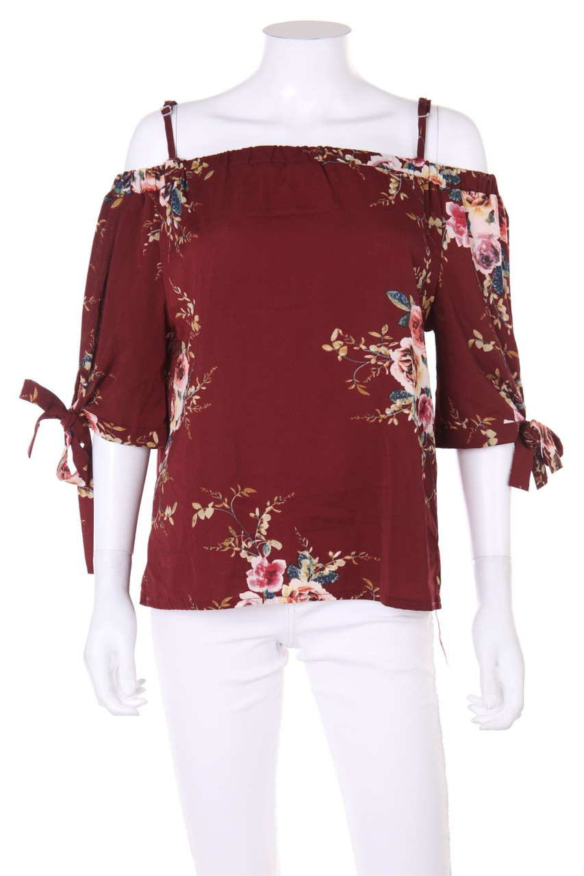 No Label - Off-the-shoulder blouse with floral print - L
