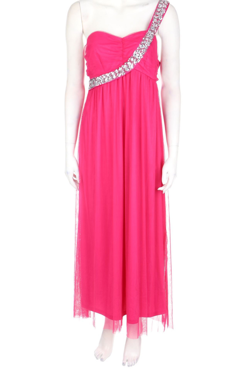 BODYFLIRT - One Shoulder-Maxi-Abendkleid mit Schmuckstein-Applikation - D 38