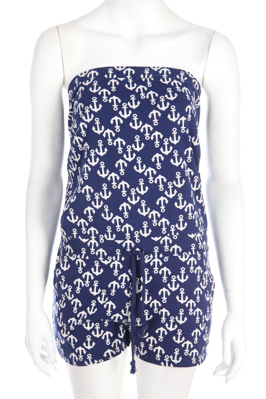 asos - Bandeau-Playsuit aus Baumwolle mit Print - D 34