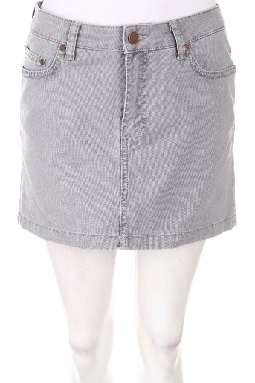 BRUUNS BAZAAR - Denim Mini Skirt, Cotton-blend - D 38