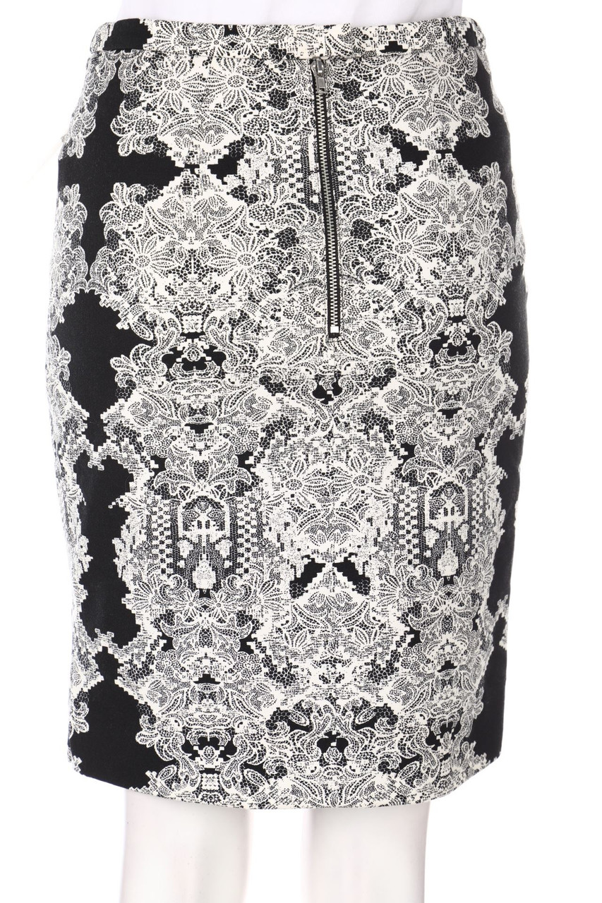 H&M - Rock aus Baumwoll-Mix mit floralem Muster - D 38