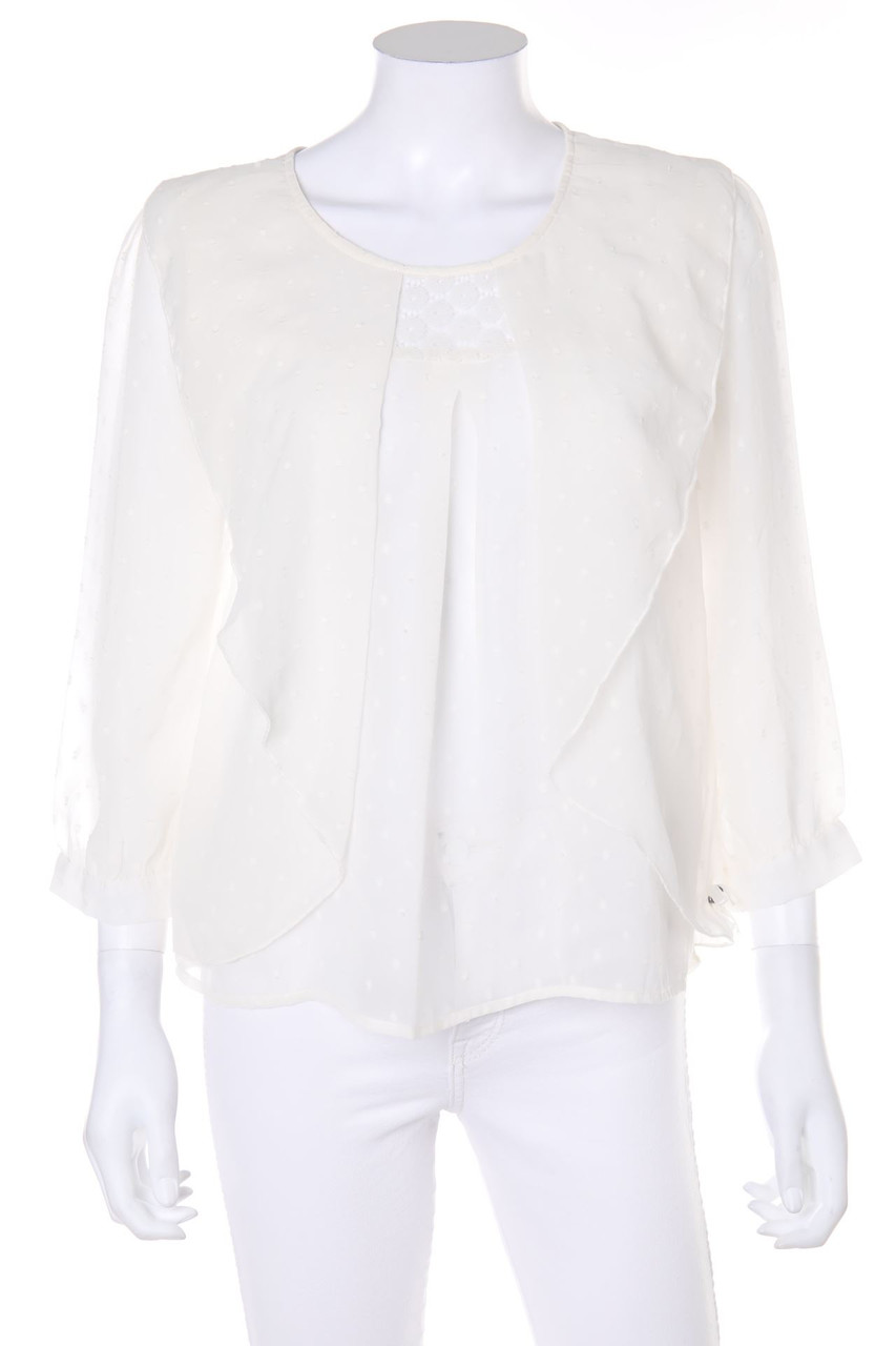 NO NAME - Blouse, Layer Look with Cropped Sleeves - XS