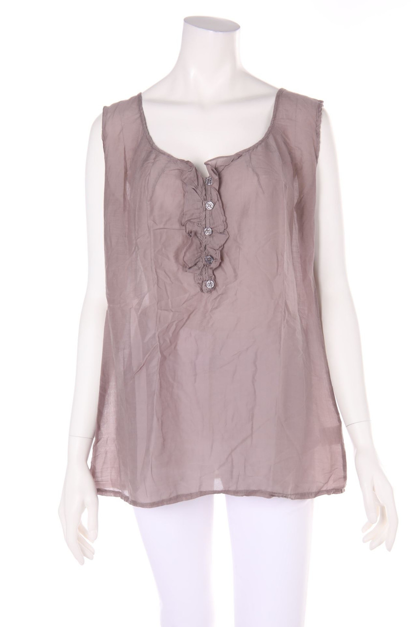 LA FÉE MARABOUTÉE - Blouse Top, Silk-blend with Frills - D 38
