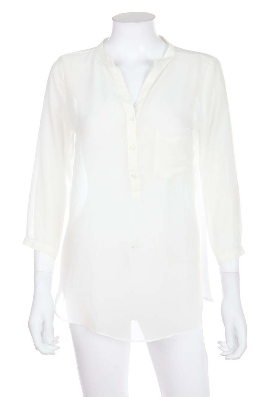 Chicorée - Tunic Blouse with Cropped Sleeves - S