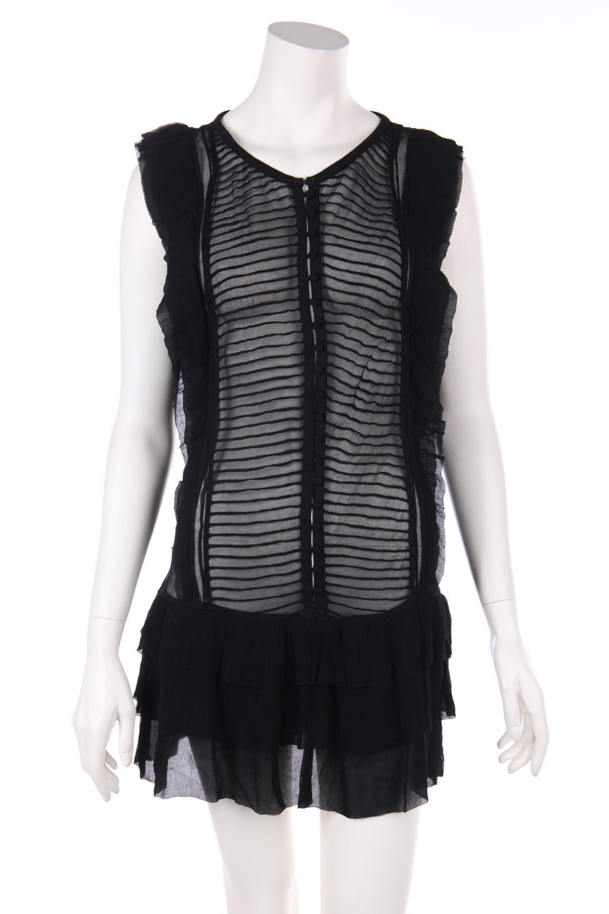 maje - dress with Volants with Pin-tucks - D 36