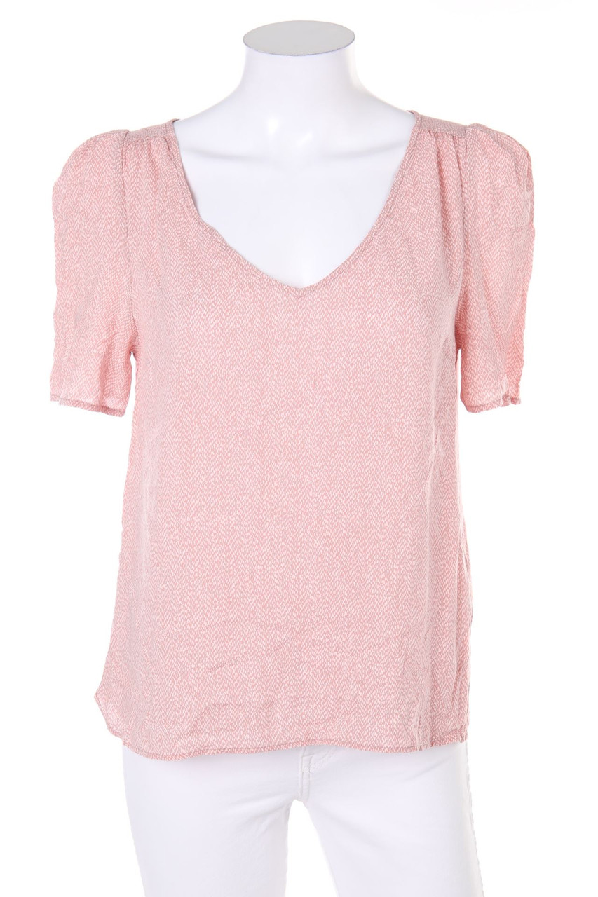 NAF NAF - Kurzarm-Bluse mit Print - D 40