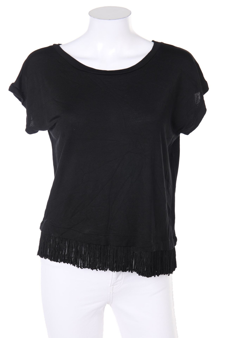 MANGO CASUALWEAR - Kurzarm-Shirt mit Fransen - S