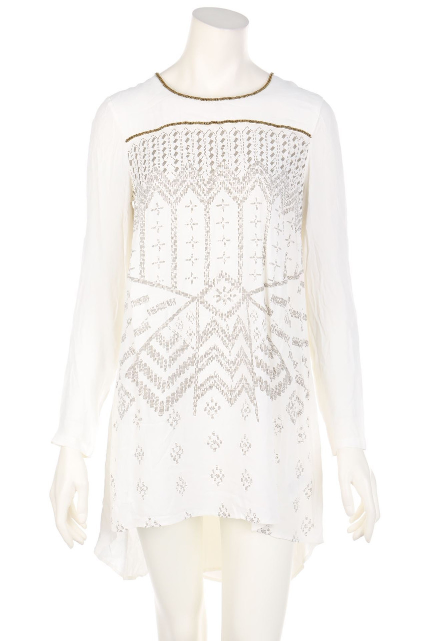 Cream - Vokuhila-Kleid mit Perlen - D 34