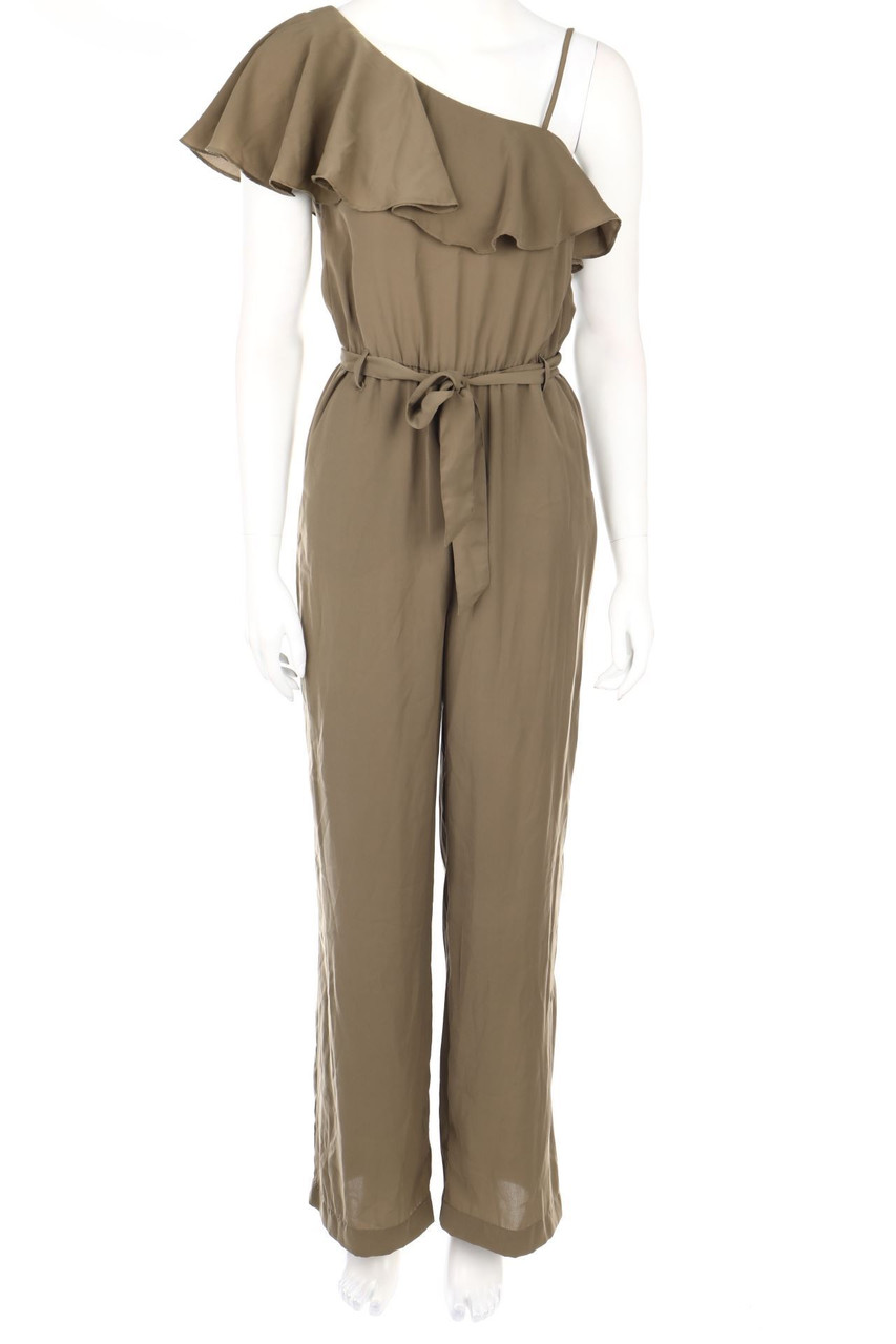 H&M - One Shoulder-Jumpsuit mit Volants - D 36