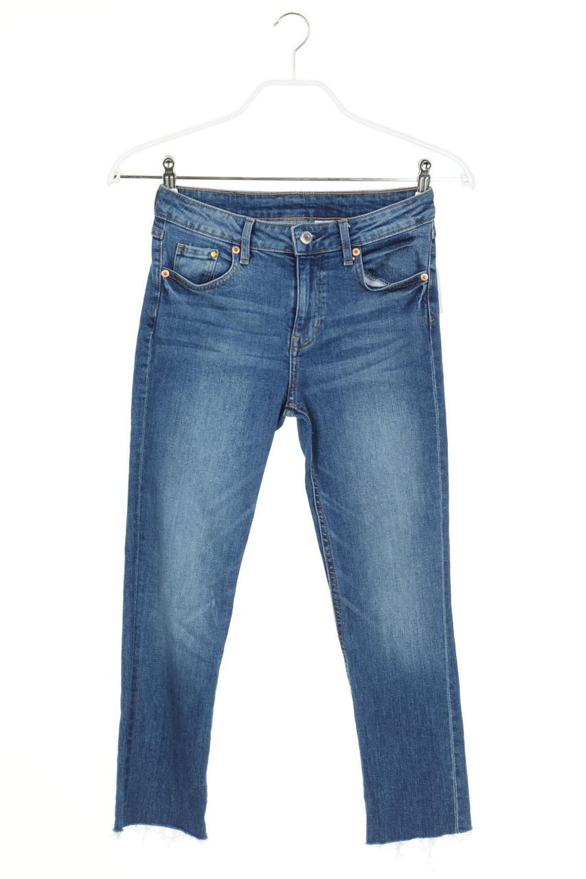 H&M &denim - Used Look Skinny-Jeans mit Stretch - W26