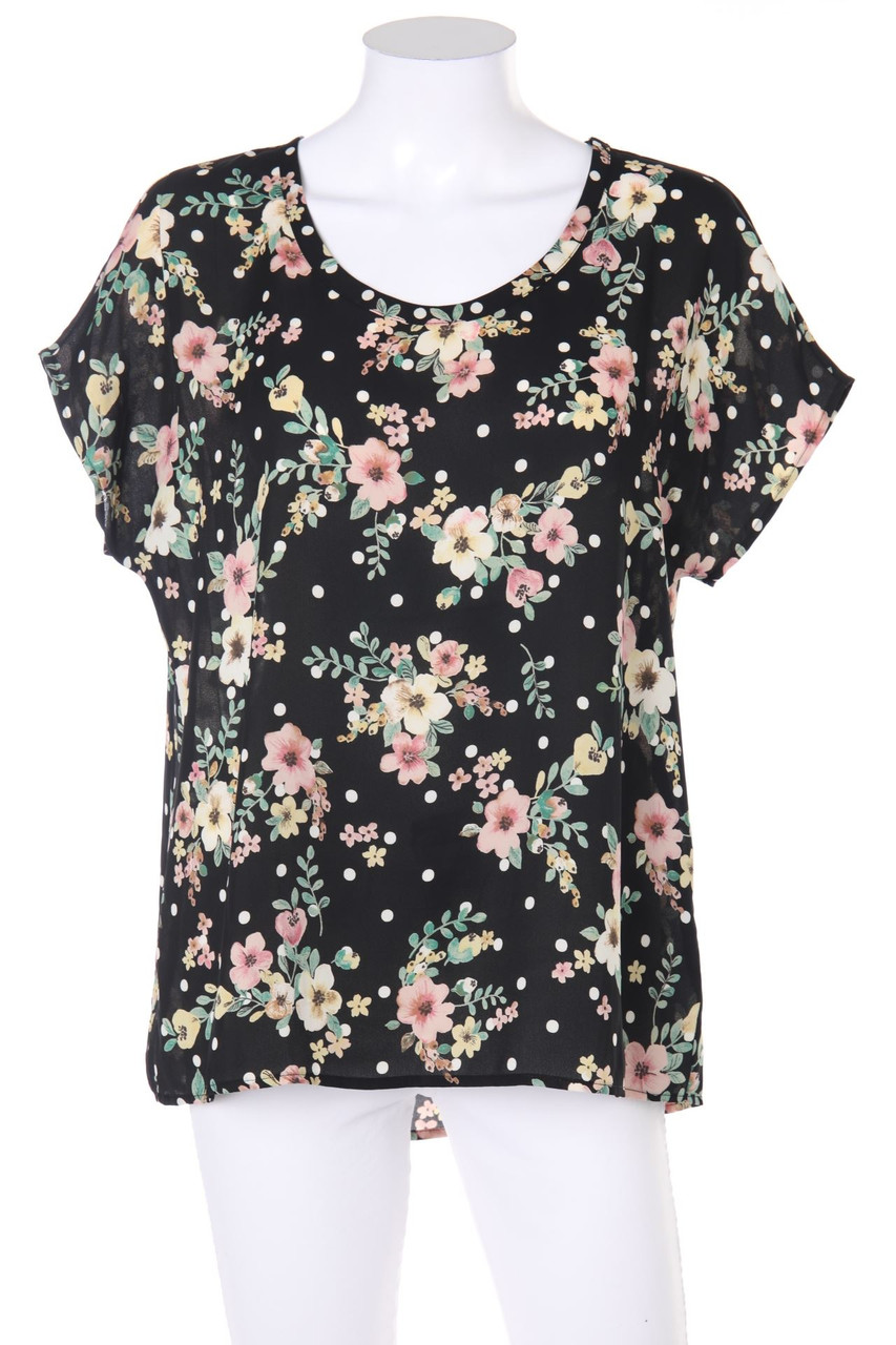 everleigh - Shortsleeve Blouse with Flower Print - S