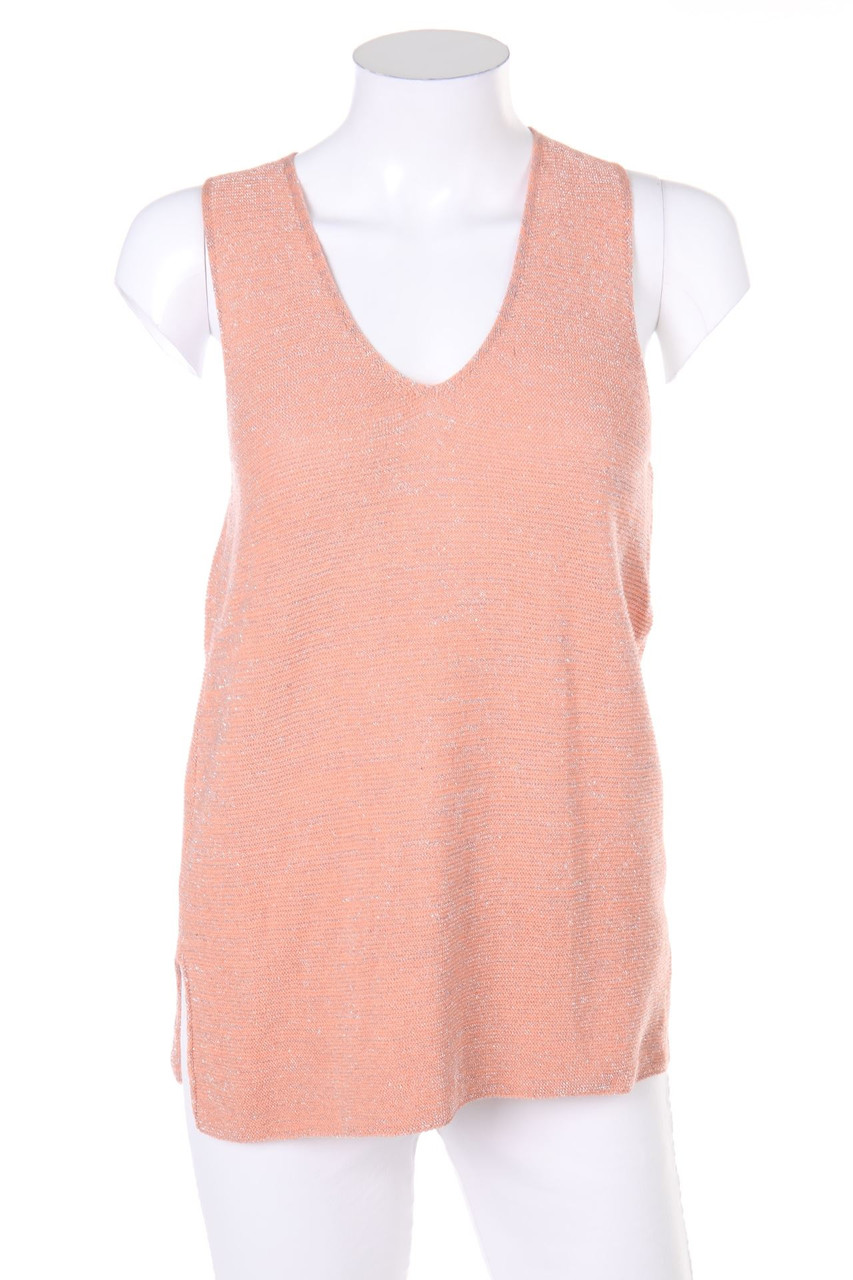 UNITED COLORS OF BENETTON - Knit Top with Metallic Effect - M