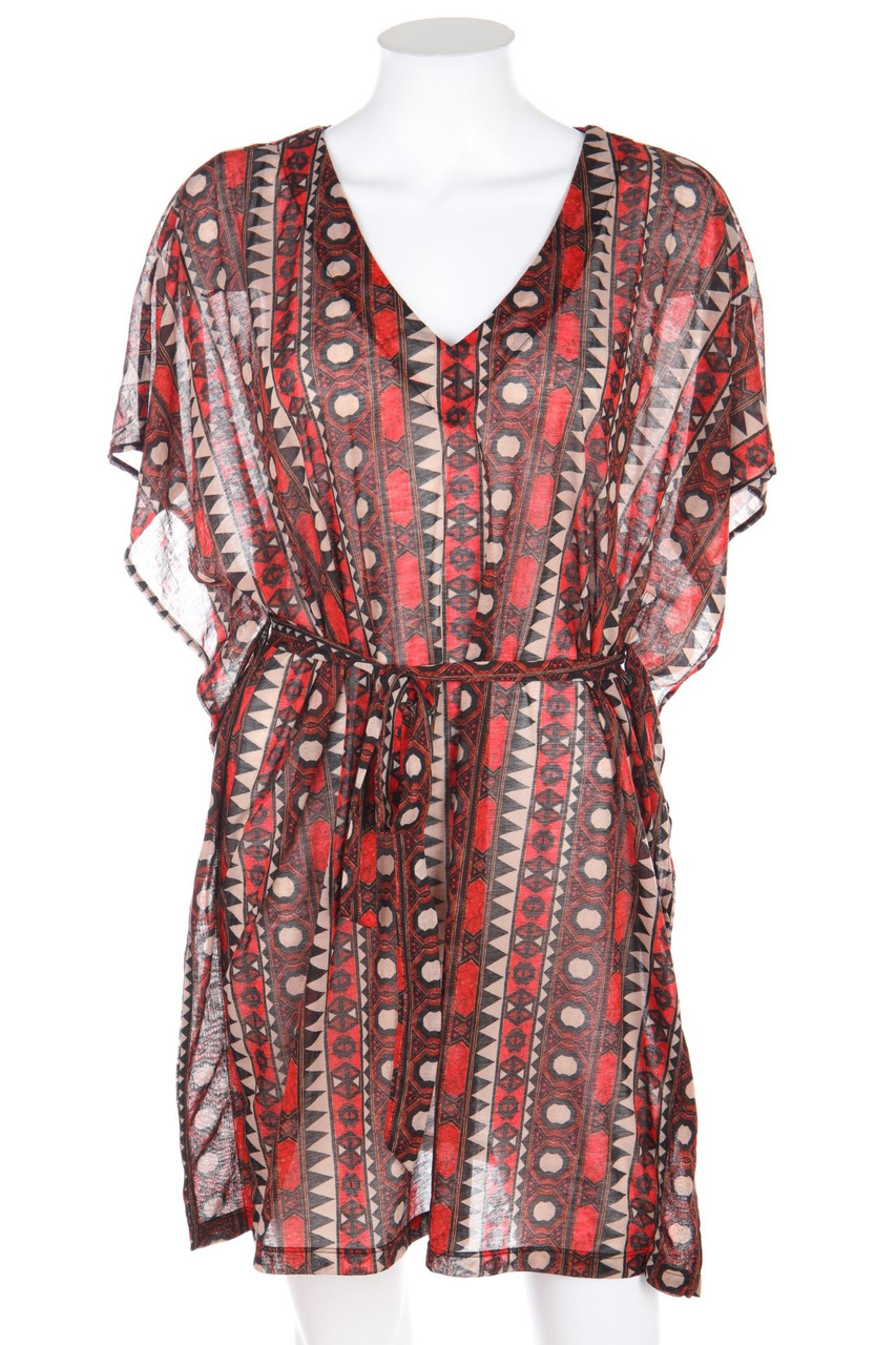 H&M - Print-Strand-Tunikakleid mit Gürtel - M