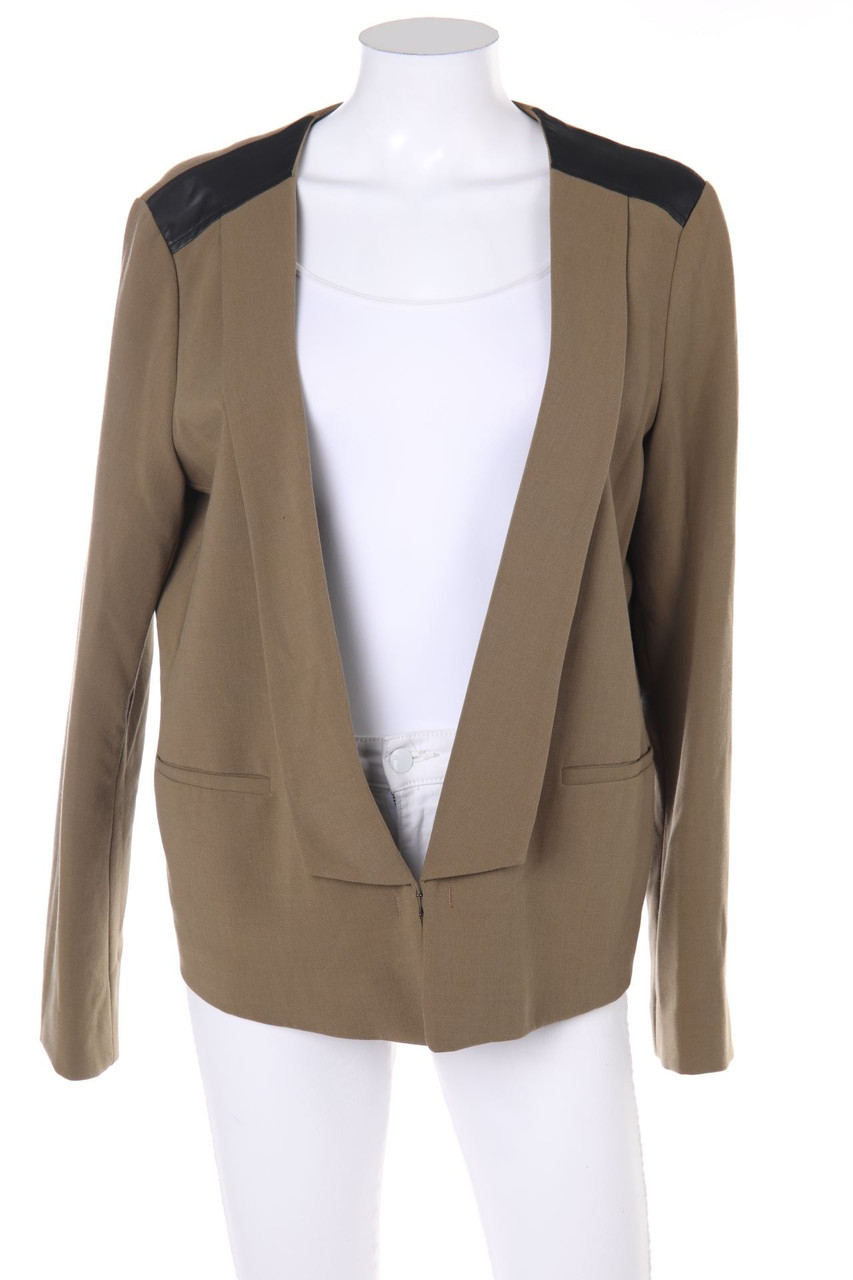 ESPRIT - Blazer mit Kunstleder-Details - D 42