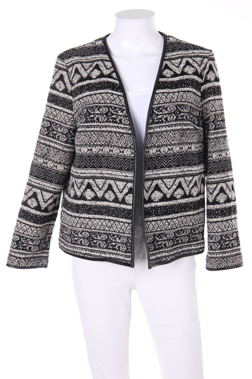 H&M - Jacke aus Jacquard mit Kunstleder-Details - D 38