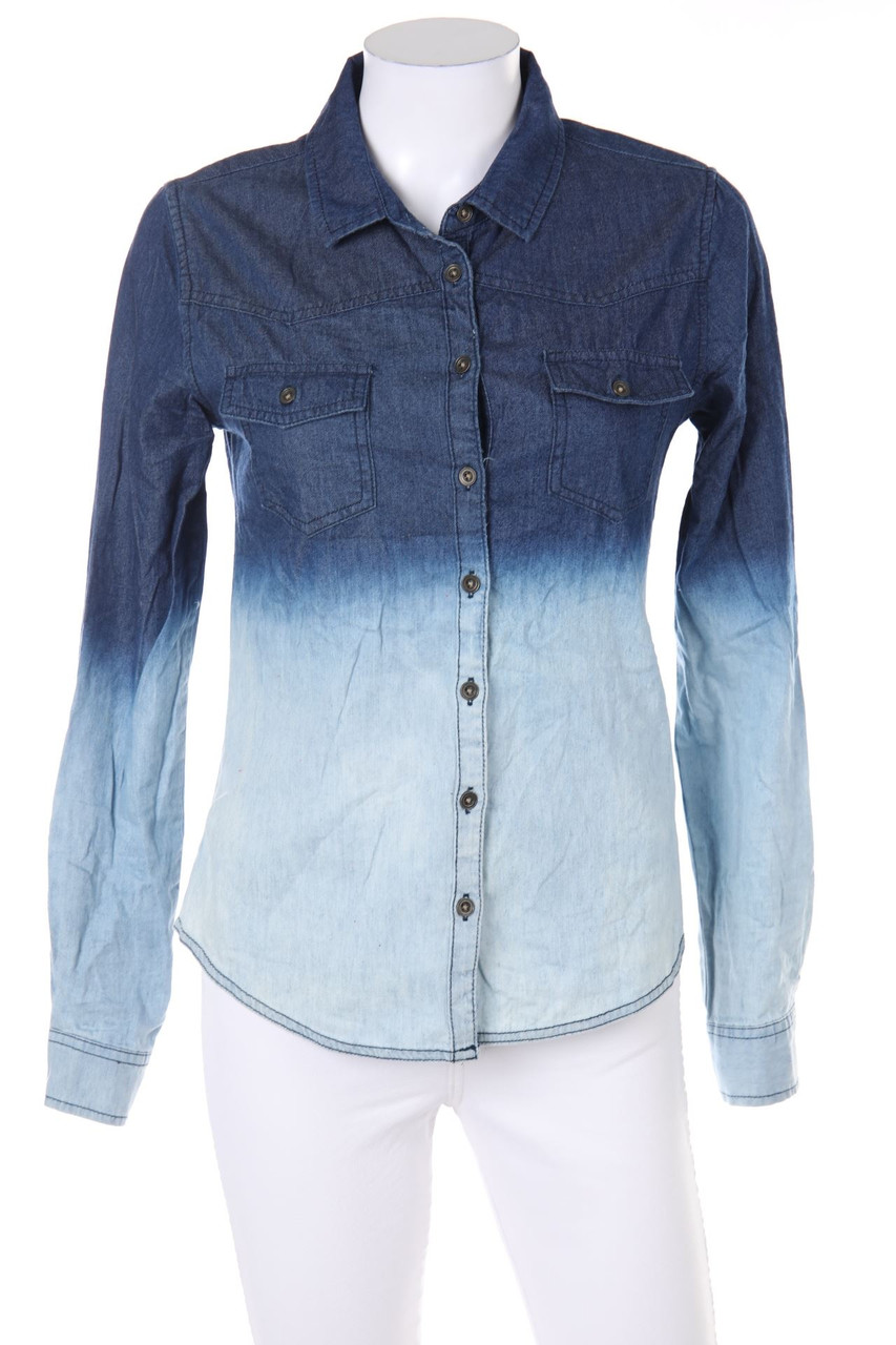 TALLY WEiJL - Denim Blouse with Dip Dye-Effect - D 36