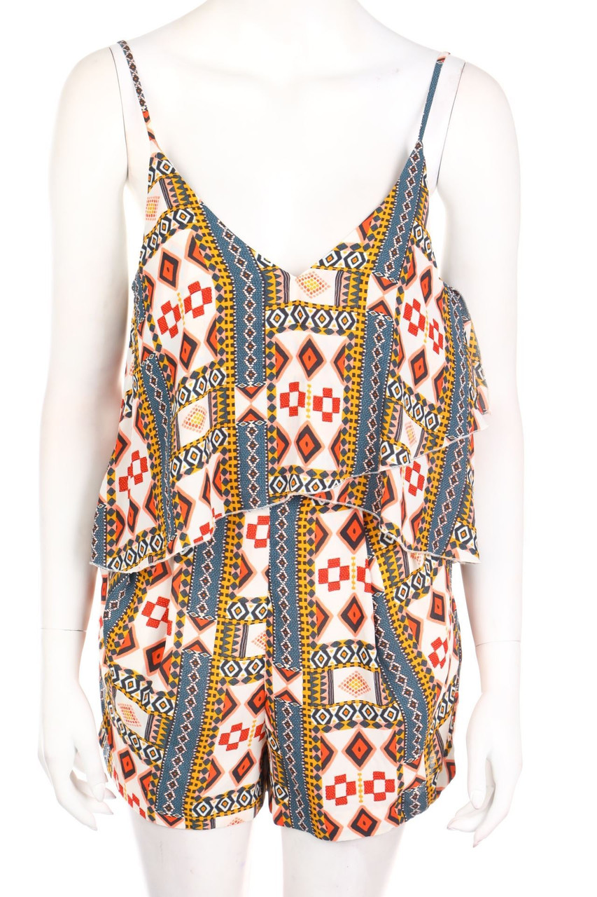 H&M CONSCIOUS - Playsuit mit Ethno-Print - D 36
