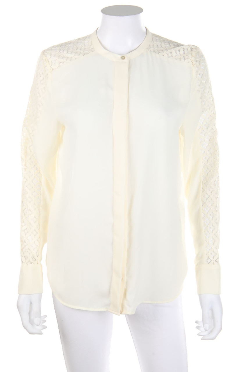 H&M - Bluse mit Spitzen-Einsatz - D 40