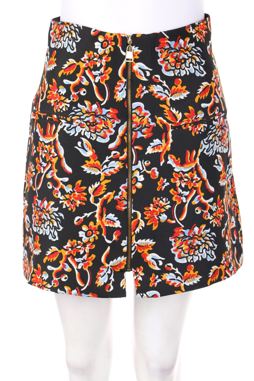 ZARA WOMAN - Skirt with floral print - S