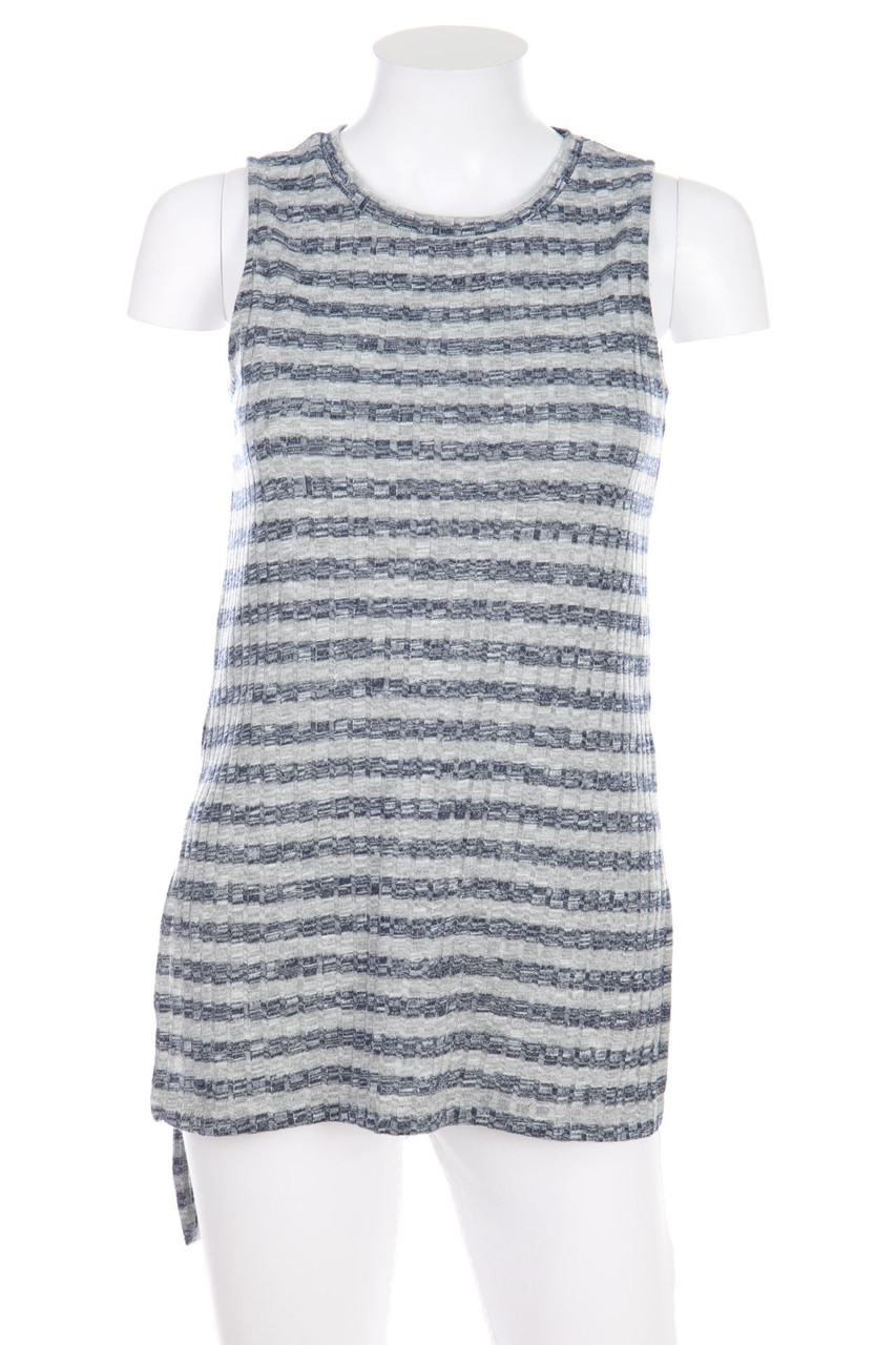 even&odd - Vokuhila-Top with Slit - S