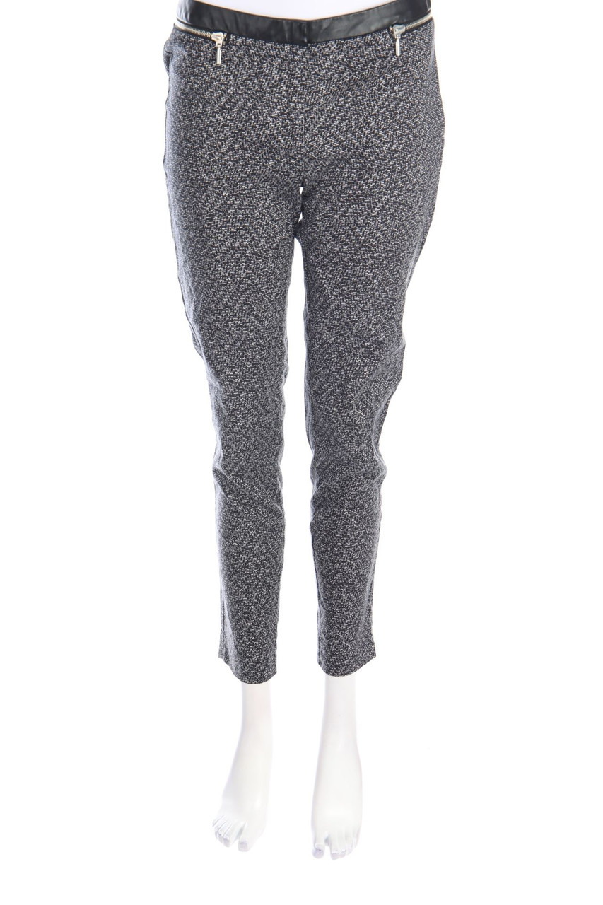 RESERVED - Pants with Faux Leather Details - D 38