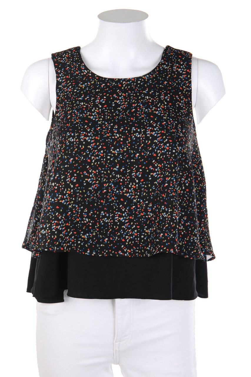 lft - Blusentop im Layer Look mit Print - S